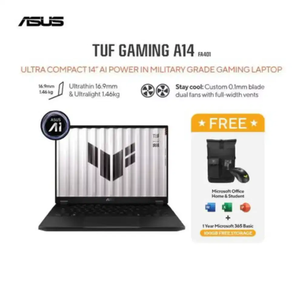Asus tuf gaming v14 dengan cicilan ringan home credit