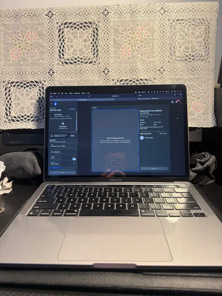 Dijual Macbook Pro M2 256 Gb