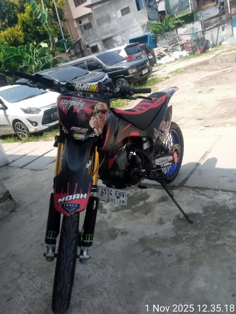 viar trail cross 150 2016 mesin bagus body mulus