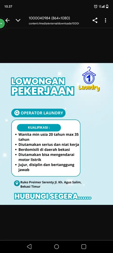 Operator laundry