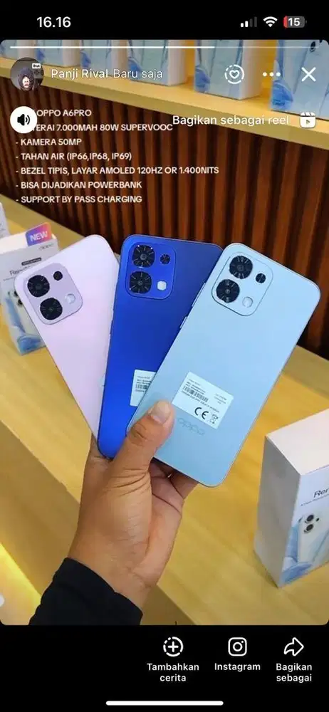 Casback oppo a6 pro