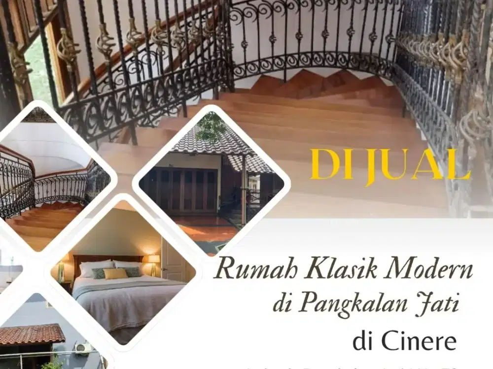 Investasi Emas di Lokasi Strategis, Rumah Klasik Modern, Tanah Ngantong 663m² di Cinere –