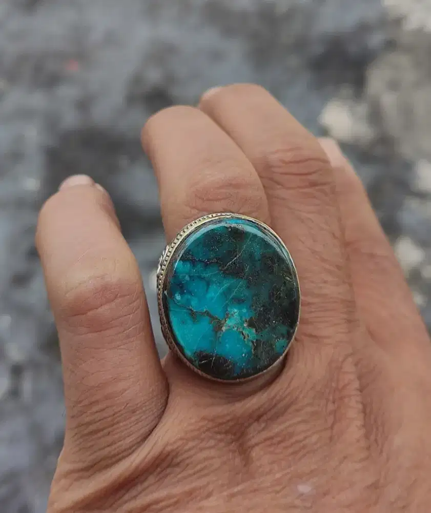 Natural pirus persia biru jumbo porcelen