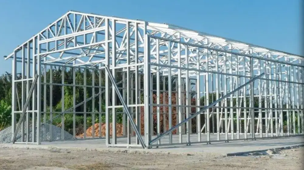 Pasang baja ringan pasang sekat partisi plafon PVC GRC renovasi rumah