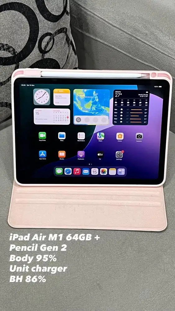 iPad Air M1 64GB Gray Wifi only + Apple Pencil gen 2
