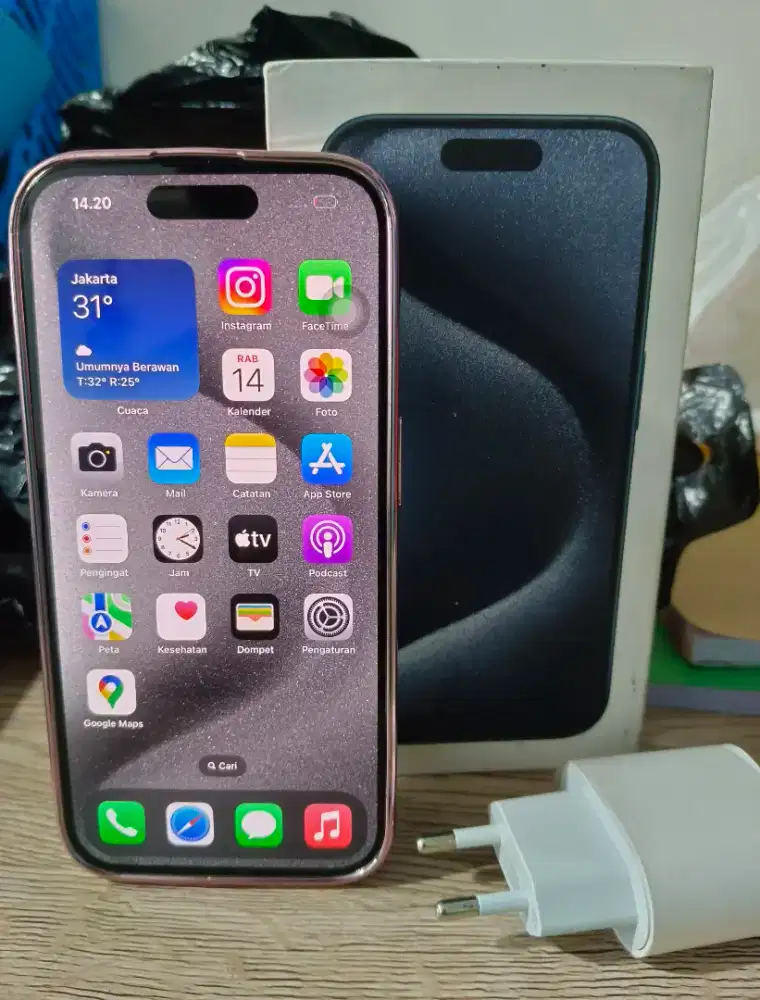 iPhone 15 Pro iBox Asli Nego