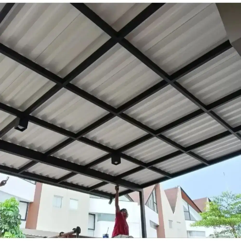 Kanopi Alderon Double Besi Hollow Layer