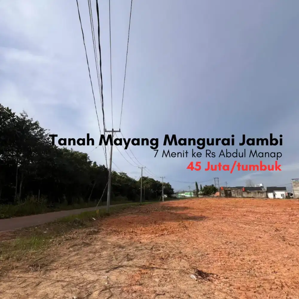 Jual tanah di Mayang Mangurai Kota Jambi