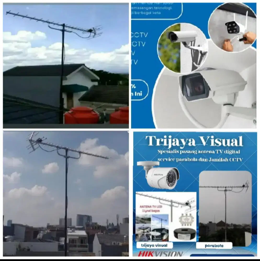 Ahli jasa pasang antena TV digital service parabola dan camera CCTV