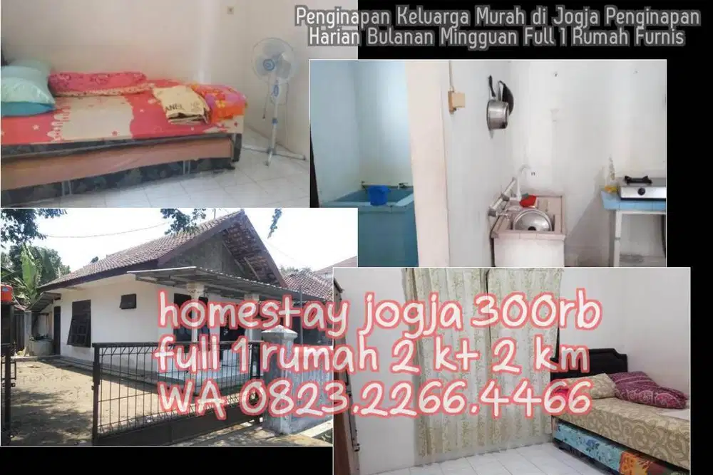 Penginapan Keluarga Murah di Jogja Penginapan  Harian Bulanan Mingguan