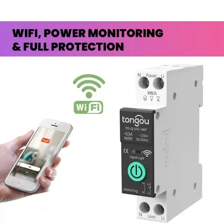 Smart MCB 63A support Tuya Wifi