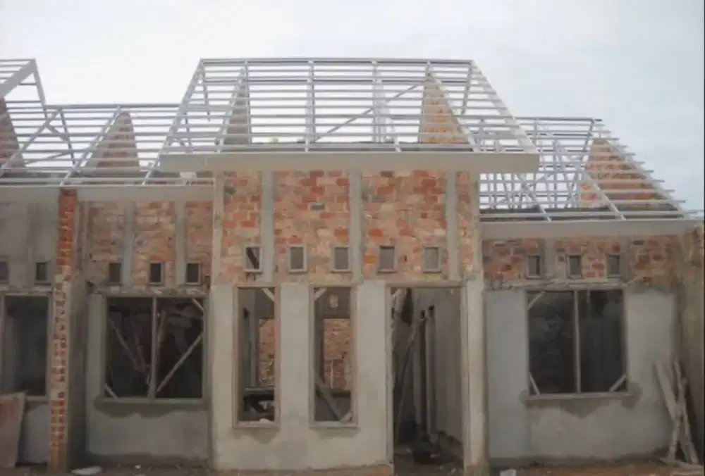 Pasang baja ringan pasang sekat partisi plafon PVC GRC renovasi rumah