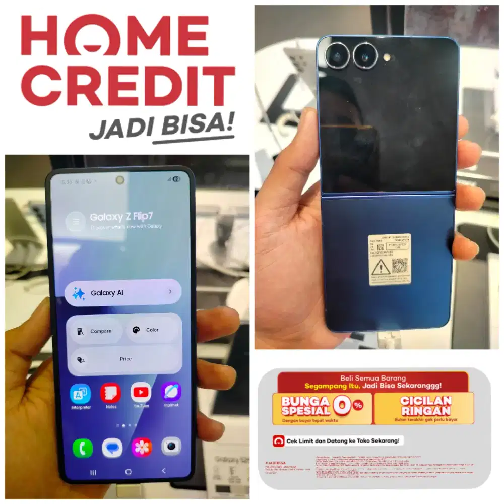 PROMO SAMSUNG GALAXY ZFLIP 7 RAM 12/256GB CICILAN TRIPEL ZERO BY HCI