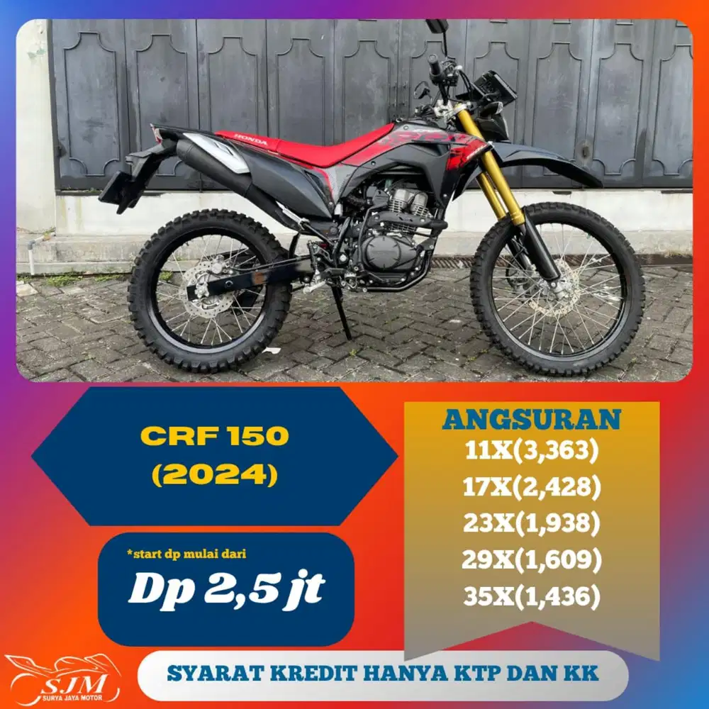 HONDA CRF 150 L 2024 SIAP PAKAI
