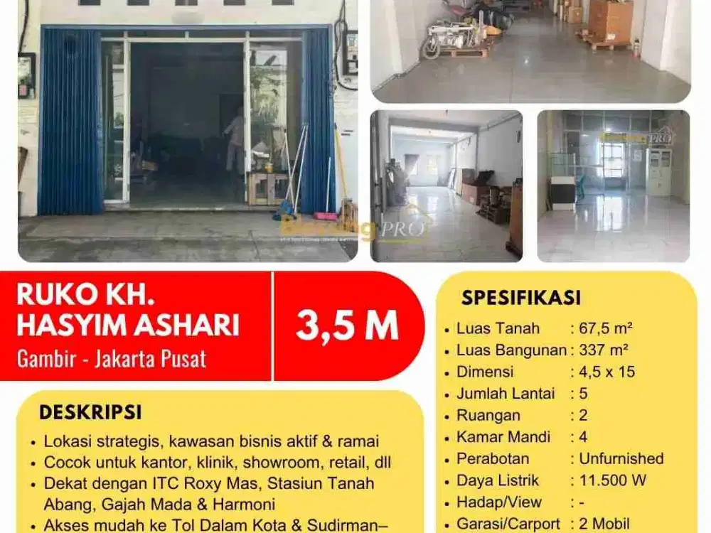 DIJUAL RUKO KH. HASYIM ASHARI