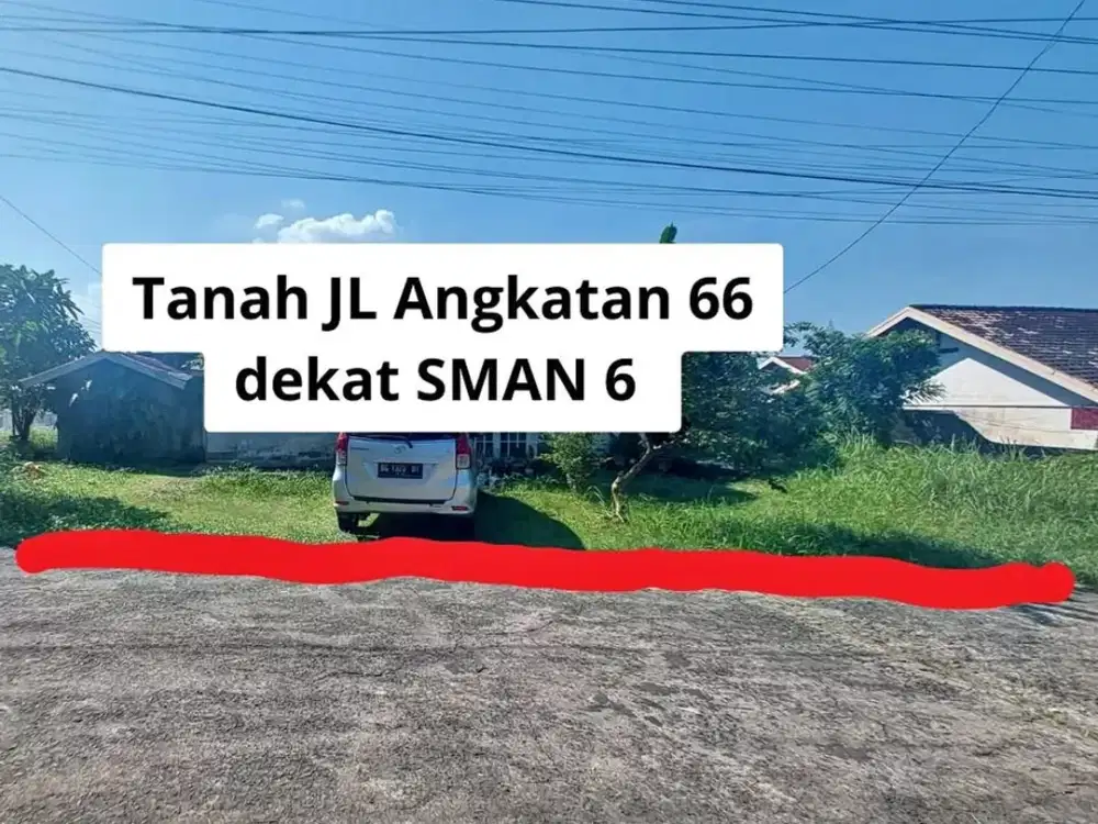 Dijual tanah strategis Angkatan 66 dekat SMA 6