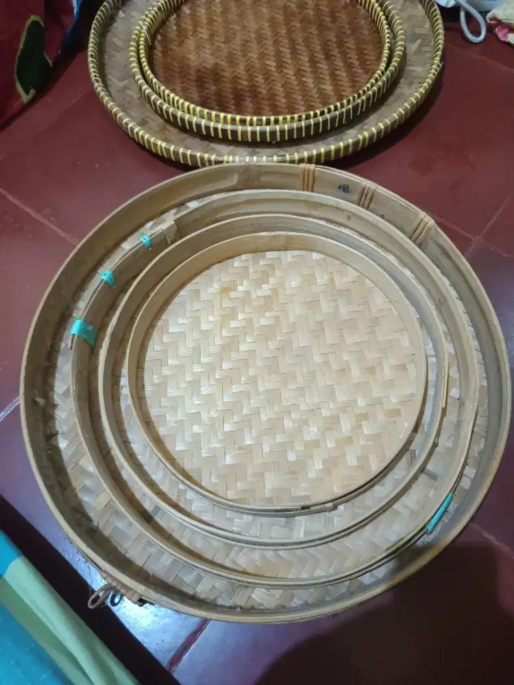 Tampah bambu baru 7 pcs