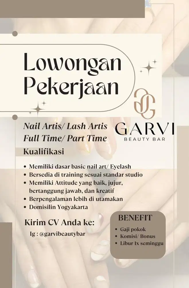 Dibutuhkan Nail Artis/ Lash Artis