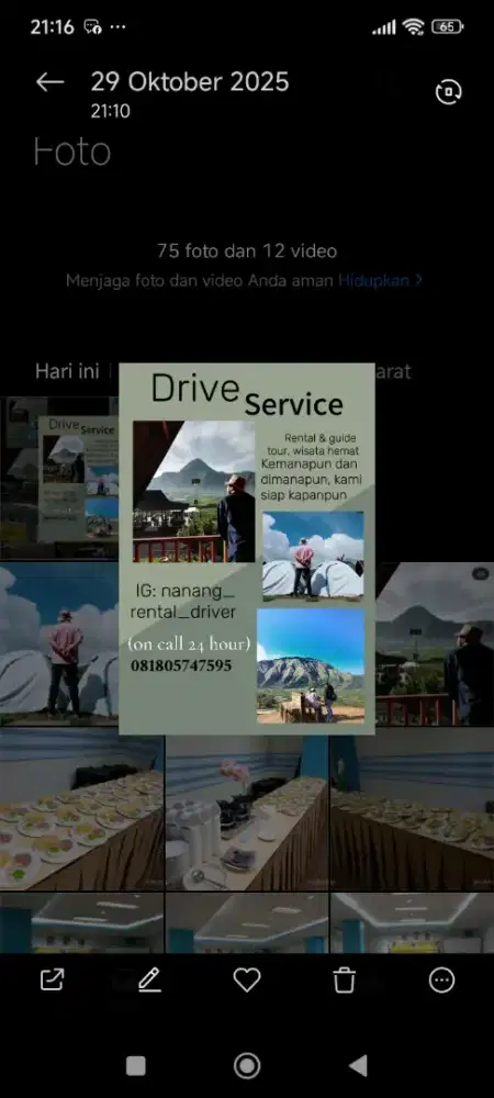 Rental mobil & driver, wisata dll