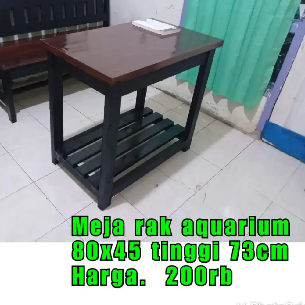 Meja kompor dapur, meja TV aquarium aquascafe,  meja dispenser golon
