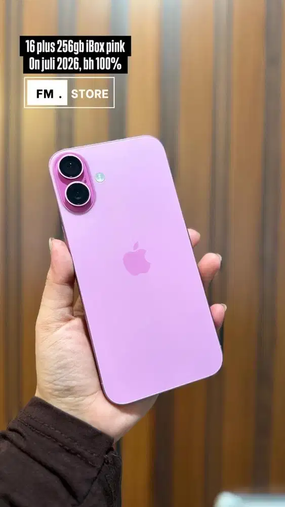 Iphone 16 Plus 256gb iBox pink garansi on. Tukar tambah bisa
