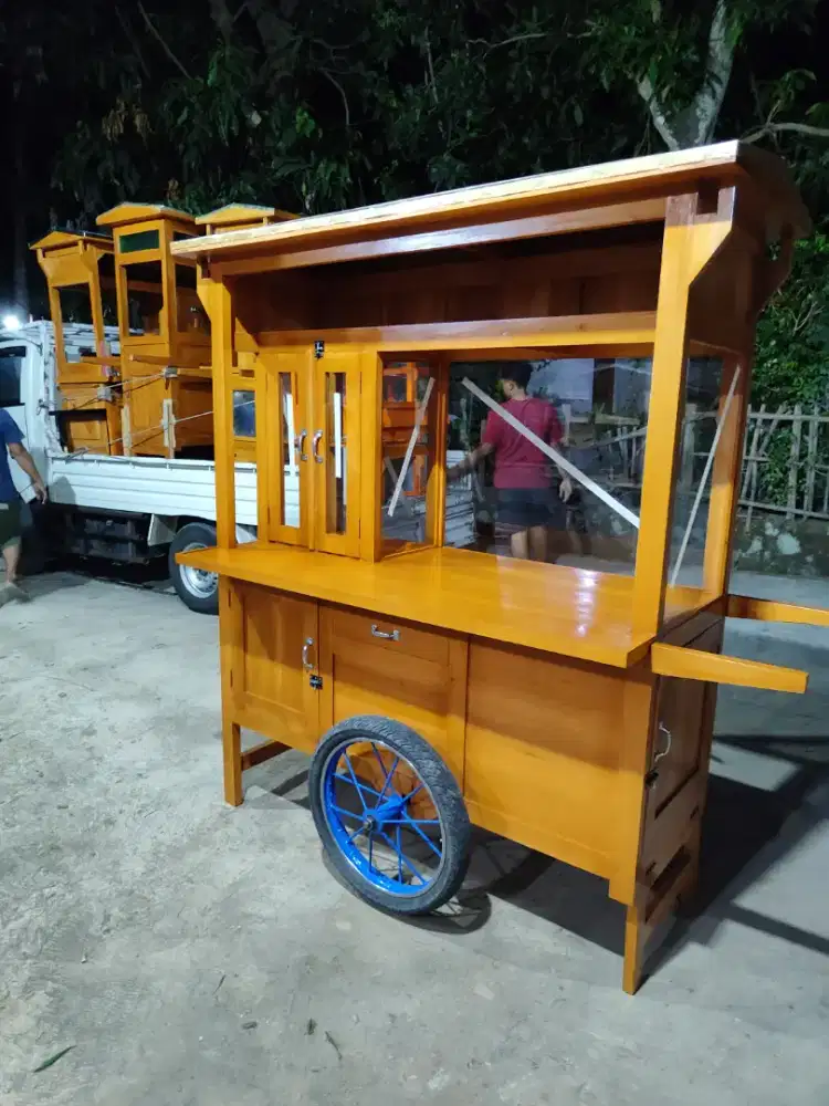 Gerobak Angkringan Bakso Mie Ayam PeceL Bubur Sate Martabak Ronde dlL