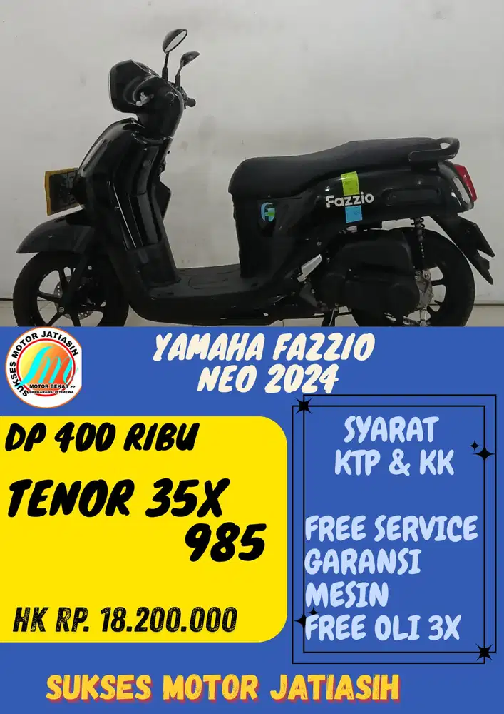 DP MURAH YAMAHA FAZZIO NEO 2024 DP 400 RIBU BISA CASH/KREDIT