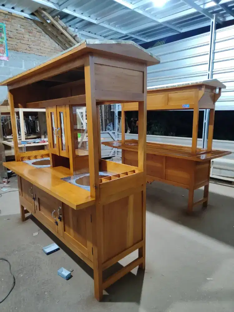 Gerobak Angkringan Bakso Mie Ayam PeceL Bubur Sate Martabak Ronde dlL