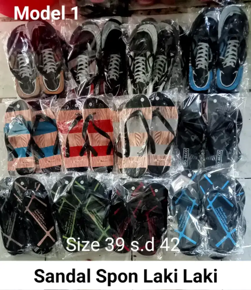 Jual Borongan Sandal Jepit Spon Digital Print ala Distro untuk usaha