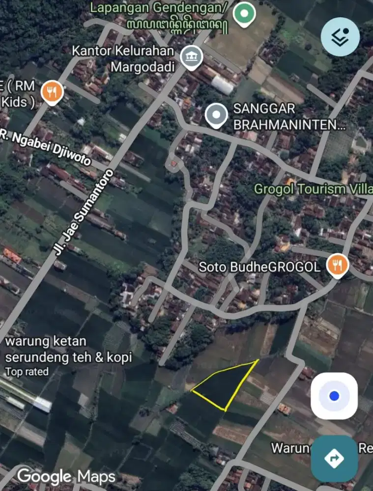 Jual sawah pertanian aktif, subur, SHM, Seyegan, Sleman