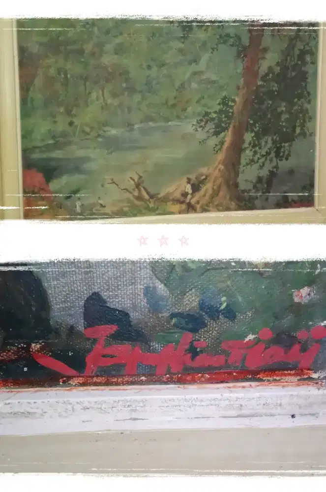 Lukisan pemandangan danau