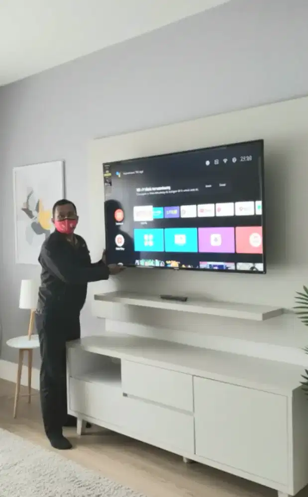 pasang serta jual bracket utk gantungan tv led lcd di tembok kuat aman