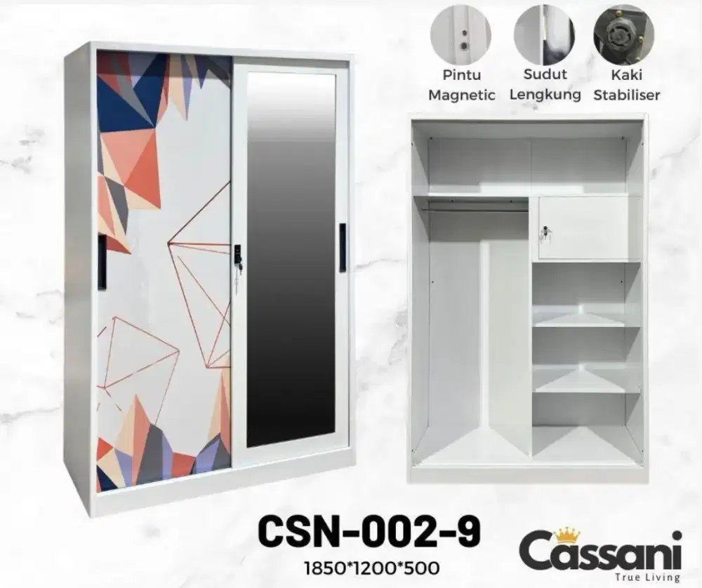 Lemari Besi 2intu Sliding/Geser