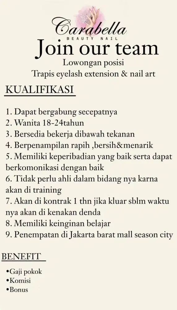 Info loker nail/eyelash