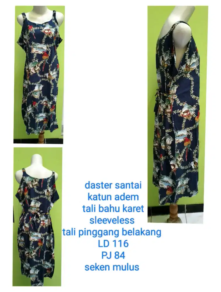 daster santai
katun adem
tali bahu karet
sleeveless 
 
LD 116