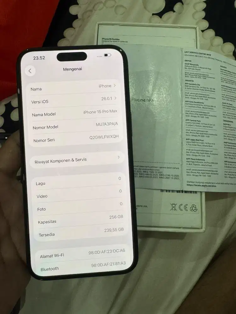 Iphone 15 promax 256gb ibox