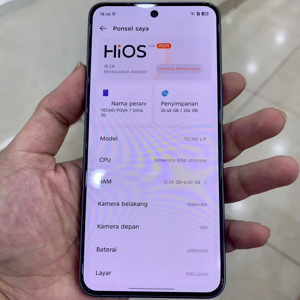 Tecno pova 7 ultra ram 12 / 256 resmi unit only