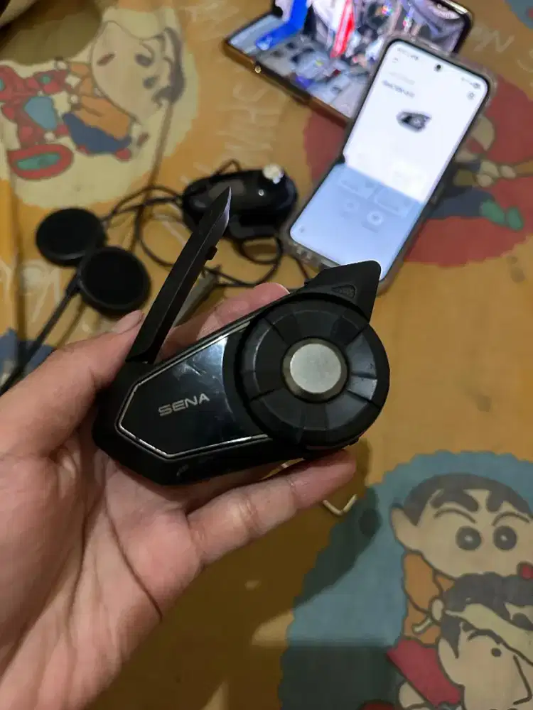 Sena 30K intercom helm, fungsi aman