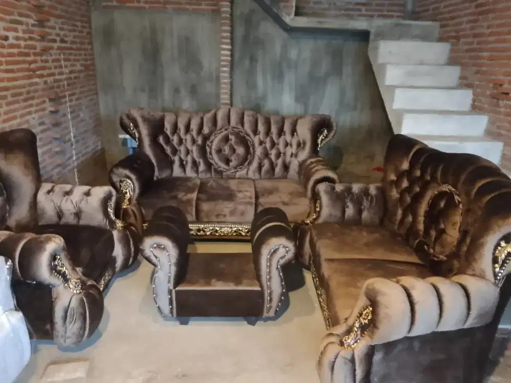 Sofa Selini/Sofa Kancing 321 + Meja READY