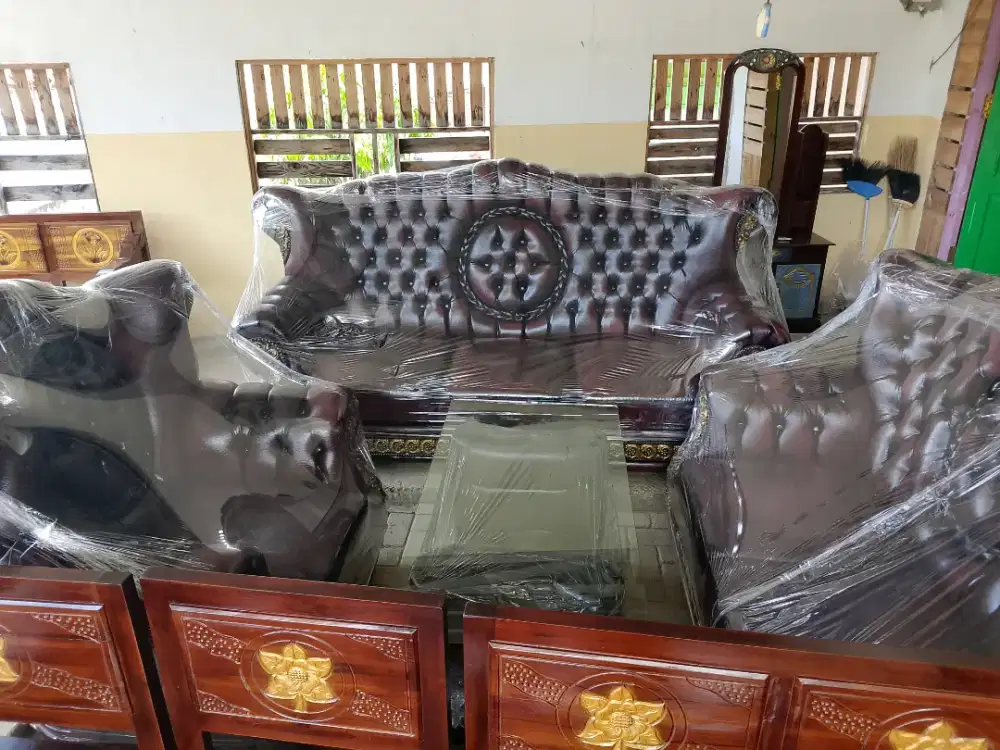 Sofa KING/Sofa Raja Kancing JUMBO 321 + meja