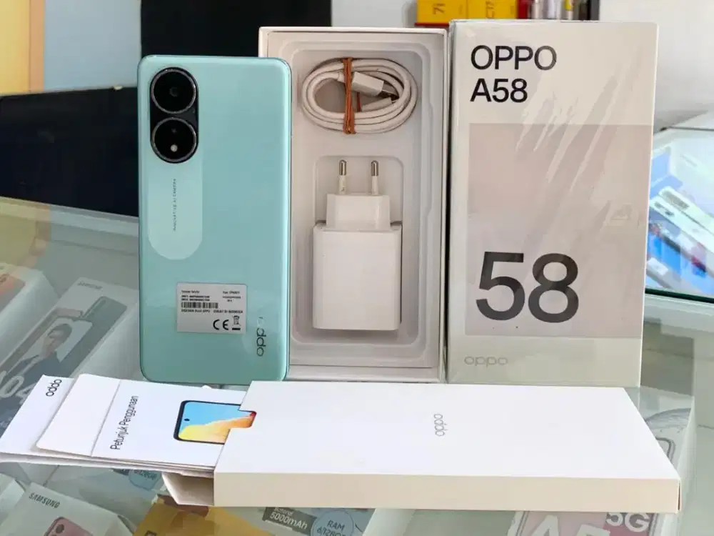 OPPO A58 RAM 12/128GB LIKE NEW BATERAI 5000MAH CAS VOOC 33WATT