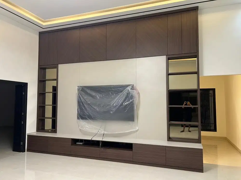 Backdrop tv / interior design / interior apartemen / interior rumah