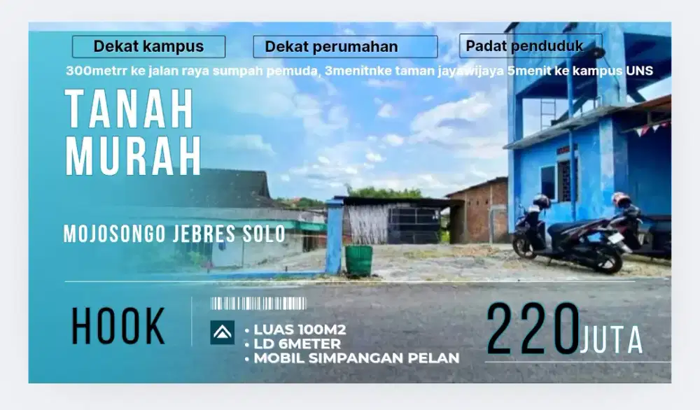 Tanah 100murah mojosongo solo