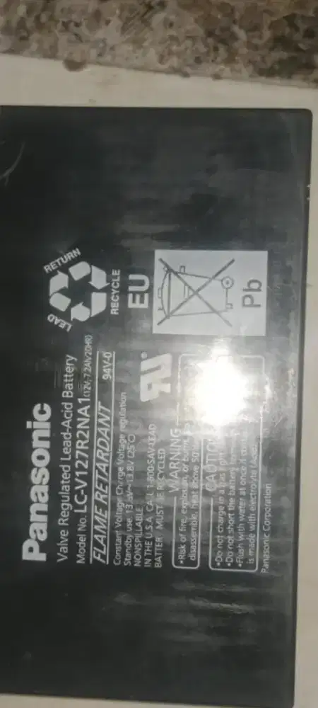 Jual batrei panasonic NR 12v 7.5ah-20ah