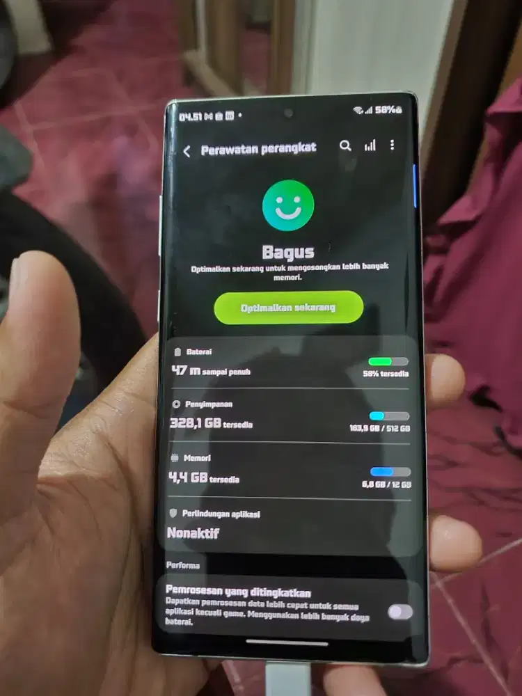 Jual hp samsung note 10 plus 12/512gb ex sein