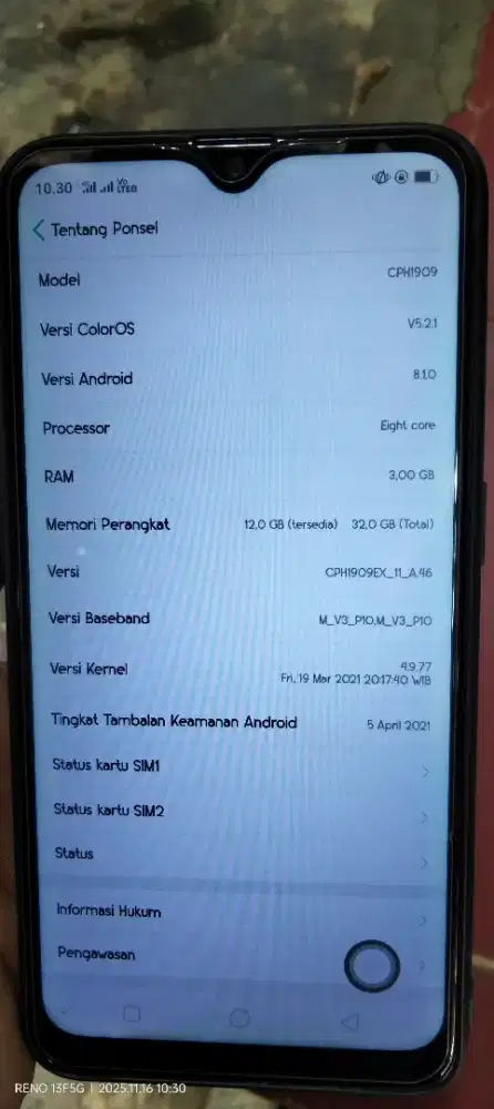 HP OPPO A5S RAM 3/32