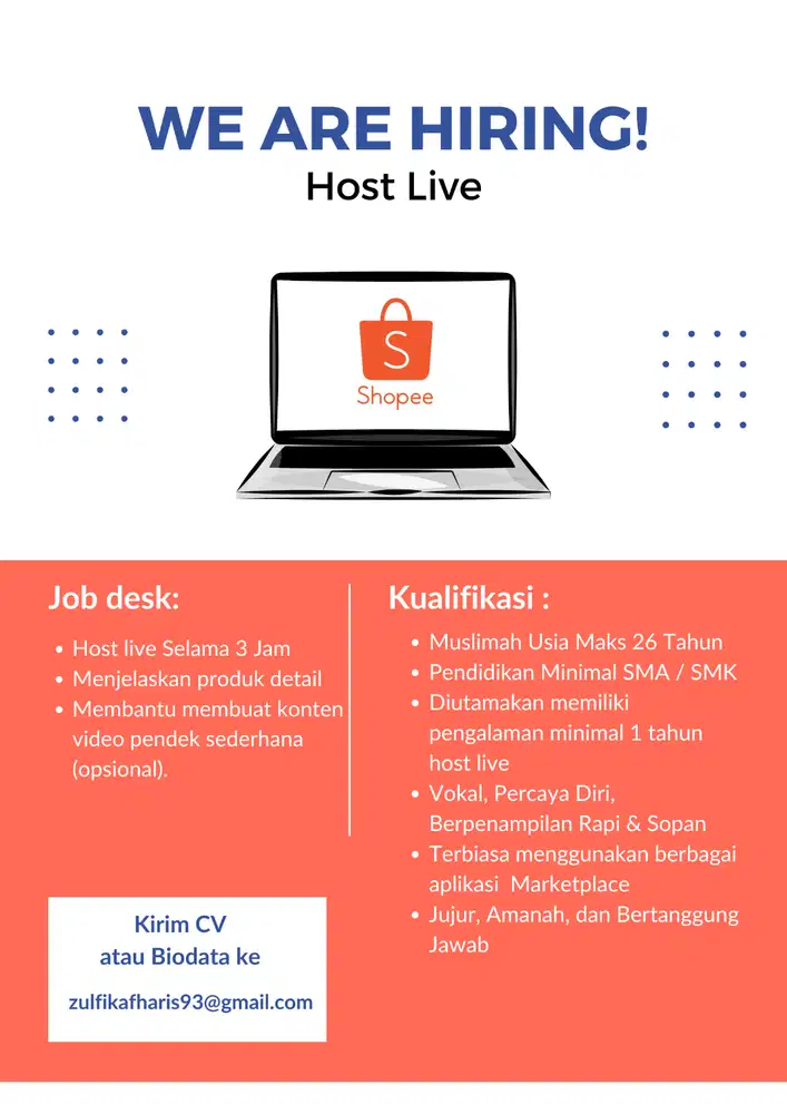 Host Live Steaming Shopee