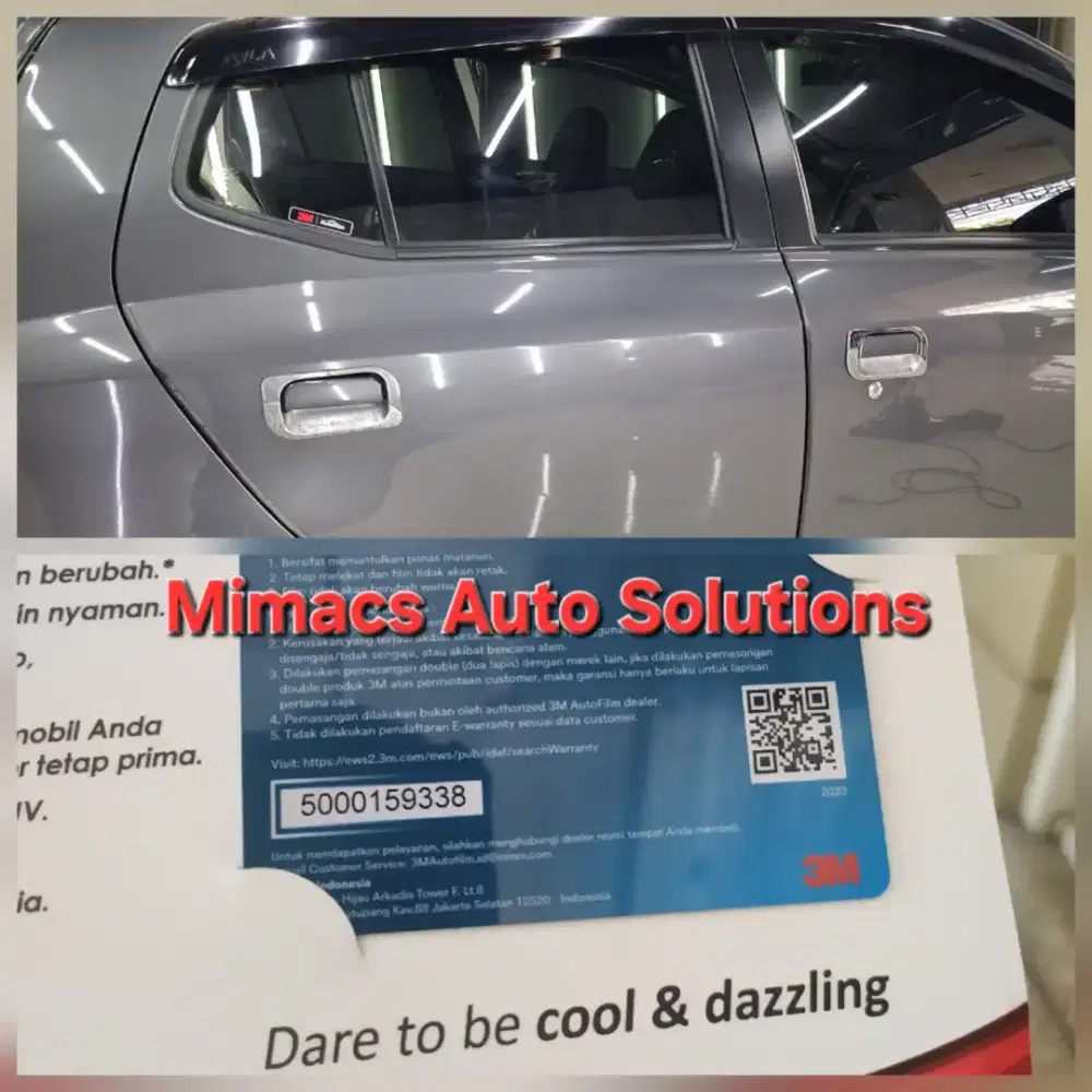 Kaca film 3M Garansi 5 Tahun Full Set