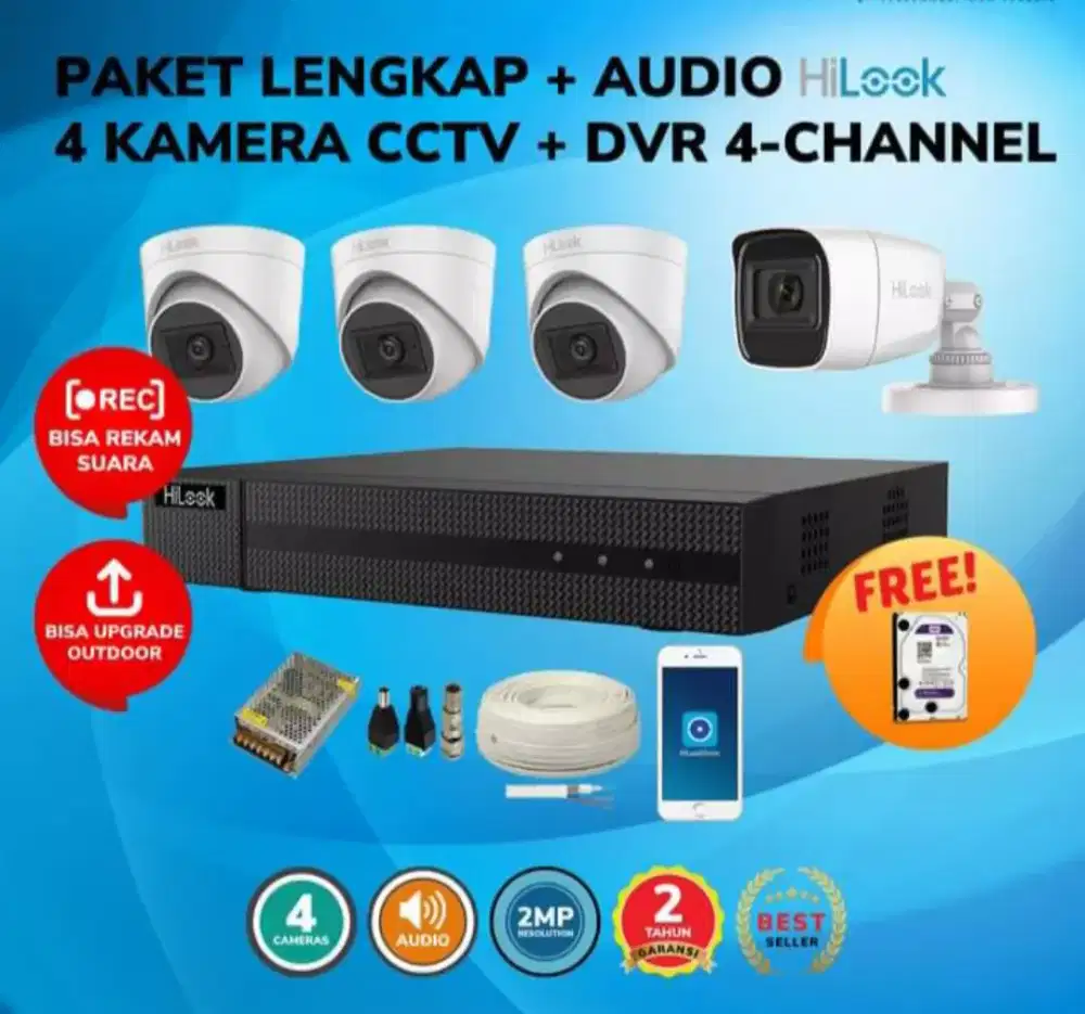 paket cctv hilook audio 2mp