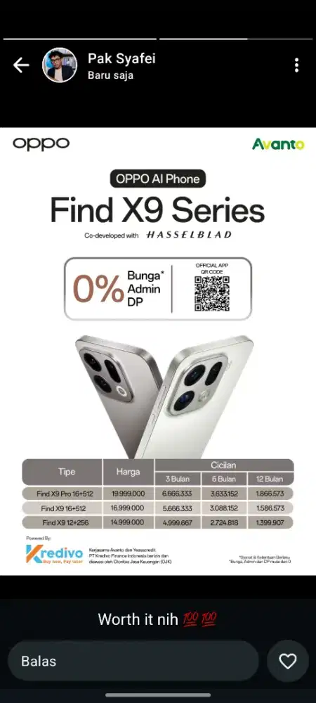 Oppo Find x9 Series, promo tebus murah Marshall